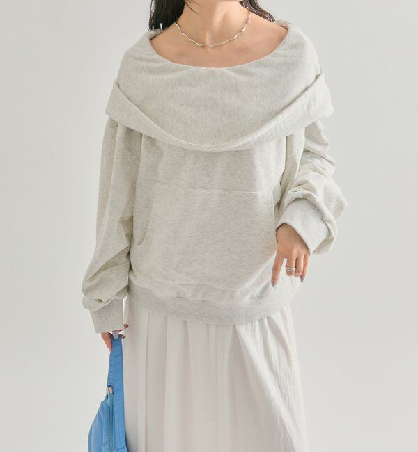  「フーディーオフショルスウェット」|パーカー|