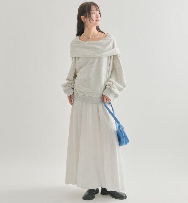  「フーディーオフショルスウェット」|パーカー|