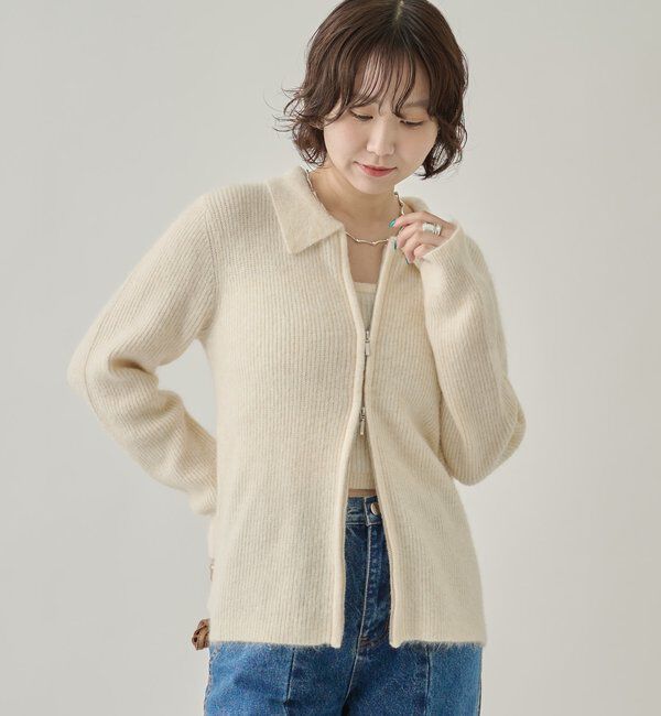  「ビスチェ付き ダブルＺＩＰカーディガン」|カーディガン|