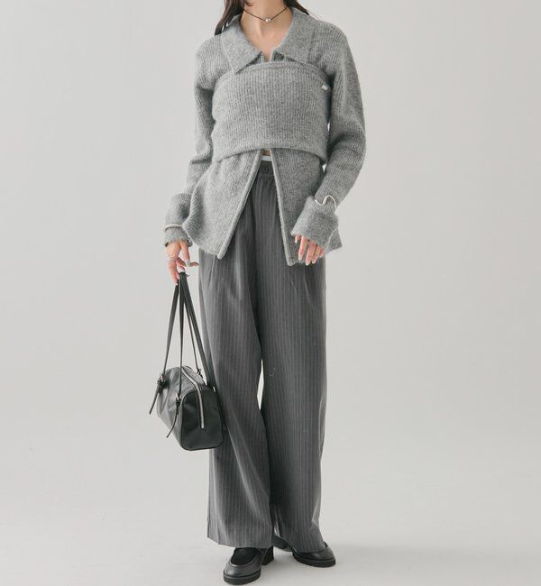  「ビスチェ付き ダブルＺＩＰカーディガン」|カーディガン|