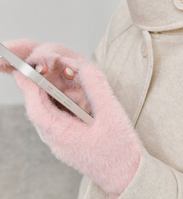  「タグ付きニットグローブ」|手袋|