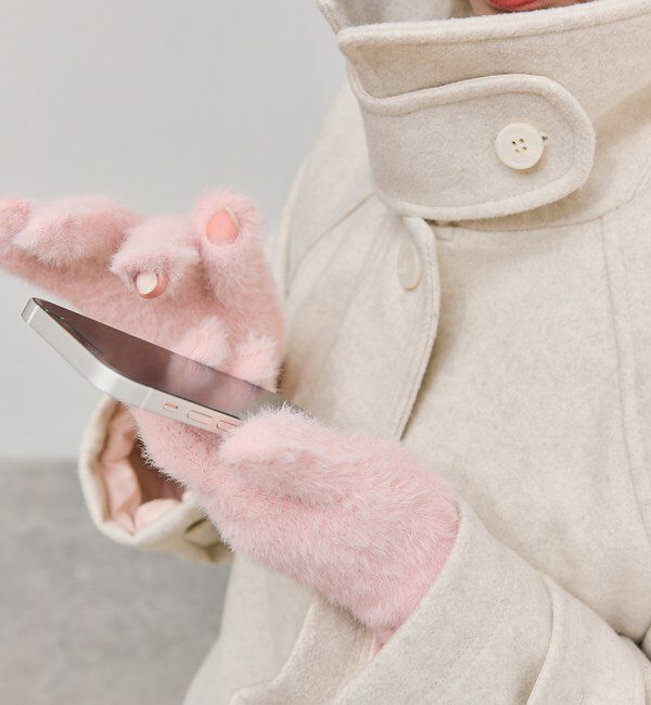  「タグ付きニットグローブ」|手袋|