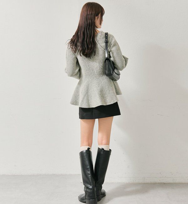  「スクエアネックペプラムニット」|ニット・セーター|