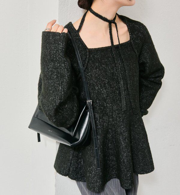  「スクエアネックペプラムニット」|ニット・セーター|