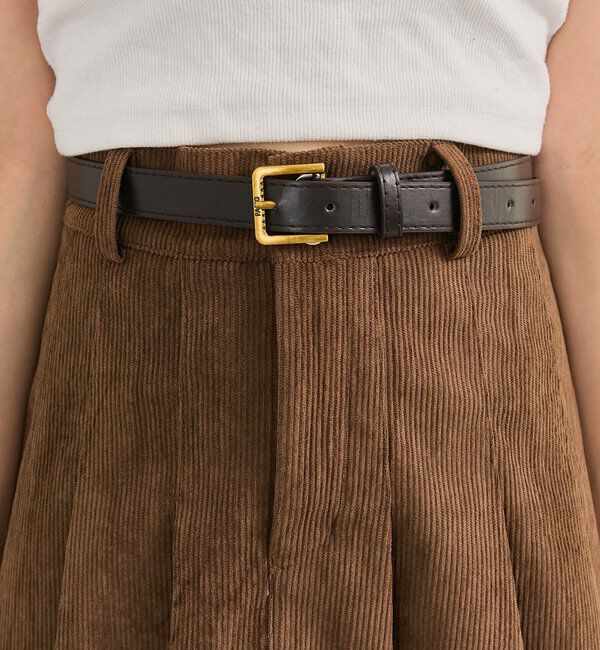  「ベルト付きコーデュロイミニスカート」|スカート|