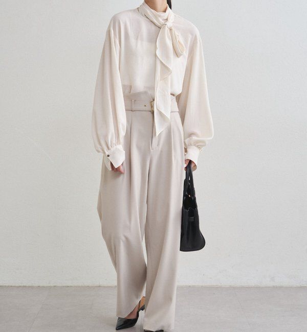  「【Atelier N5/アトリエヌメロサンク】シフォンボウタイブラウス」|シャツ・ブラウス|