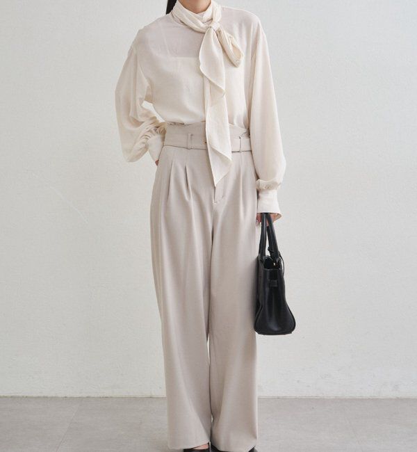  「【Atelier N5/アトリエヌメロサンク】シフォンボウタイブラウス」|シャツ・ブラウス|