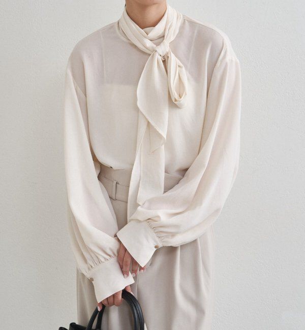  「【Atelier N5/アトリエヌメロサンク】シフォンボウタイブラウス」|シャツ・ブラウス|