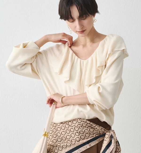  「フリルカラーニット」|ニット・セーター|