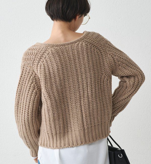  「ゴールドボタンニットカーデ」|ニット・セーター|