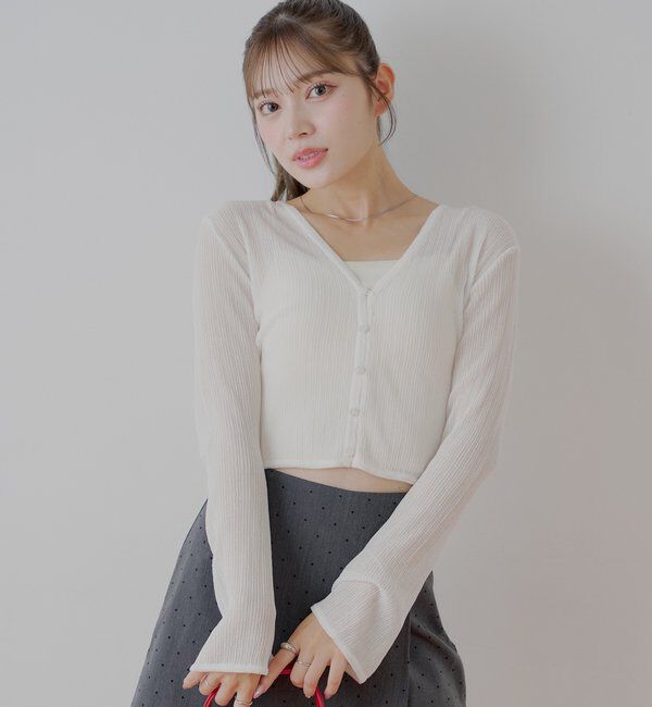  「前後2wayドロストシアーカーディガン」|カーディガン|