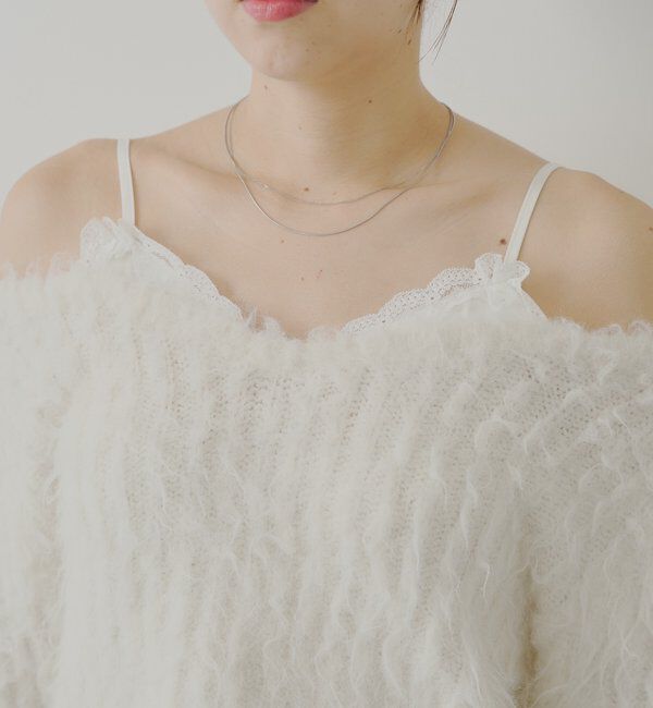  「レースドッキングシャギーニット」|ニット・セーター|