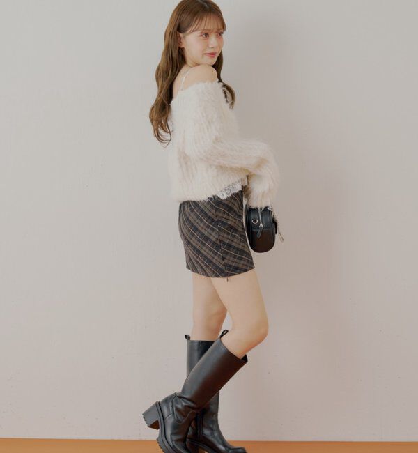  「レースドッキングシャギーニット」|ニット・セーター|