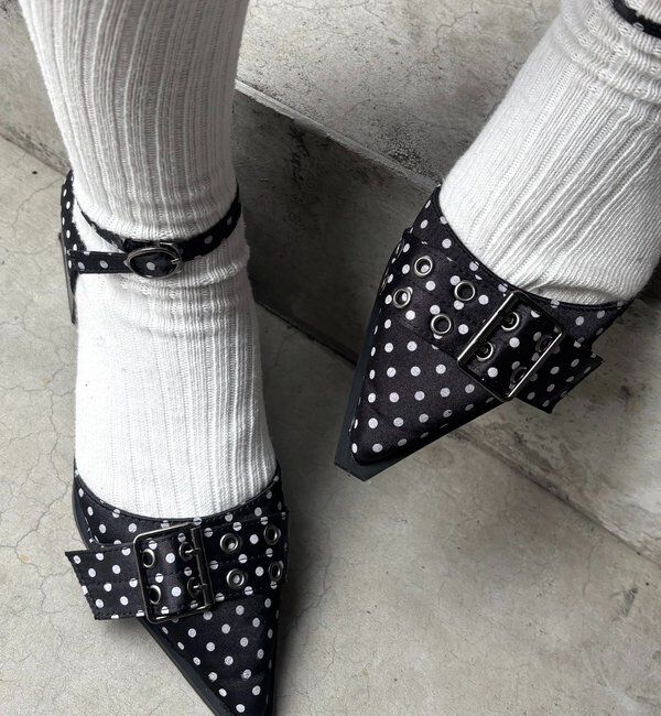  「【HiNT】 BELT STRAP MULE PUMPS」|パンプス|