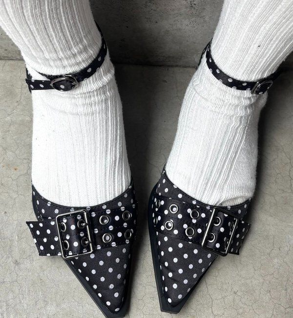  「【HiNT】 BELT STRAP MULE PUMPS」|パンプス|