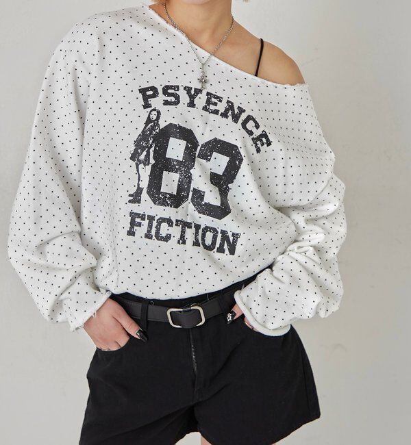  「ELLIOTT NUMBERIHG ONE-SHOULDERSWEATSHIRT」|Tシャツ・カットソー|ホワイトその他1