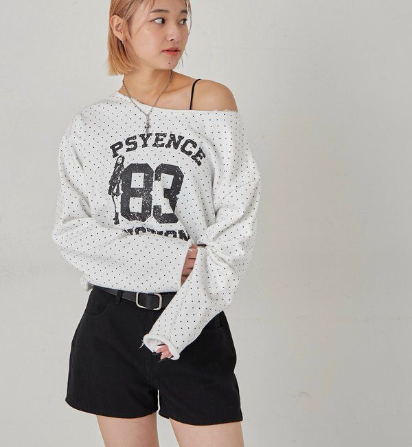  「ELLIOTT NUMBERIHG ONE-SHOULDERSWEATSHIRT」|Tシャツ・カットソー|