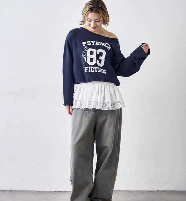 「ELLIOTT NUMBERIHG ONE-SHOULDERSWEATSHIRT」|Tシャツ・カットソー|