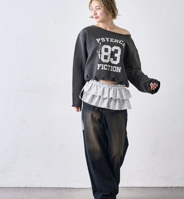  「ELLIOTT NUMBERIHG ONE-SHOULDERSWEATSHIRT」|Tシャツ・カットソー|