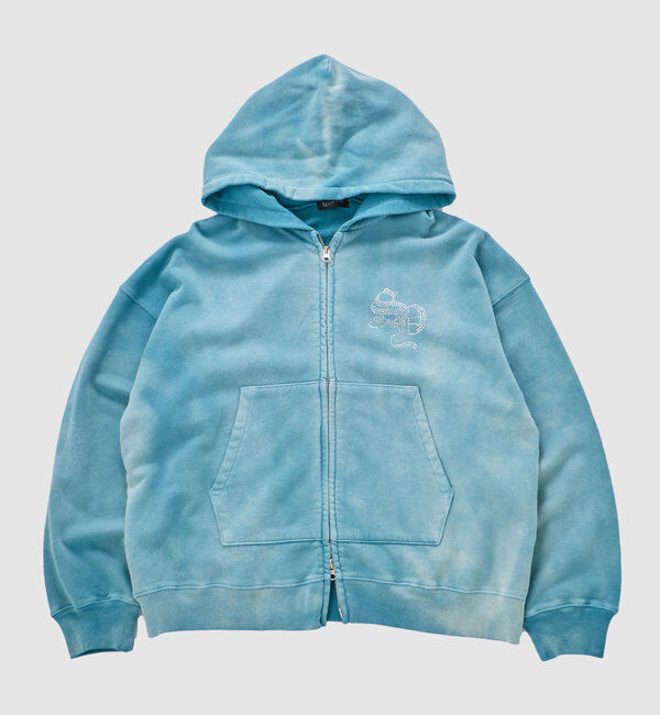  「【SLOPPY】RHINESTONE ZIP HOODIE」|パーカー|