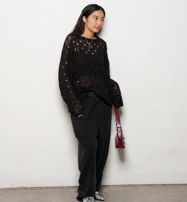  「【低身長・高身長対応】SLASH POCKET SWEAT EASY PANTS」|チノ|