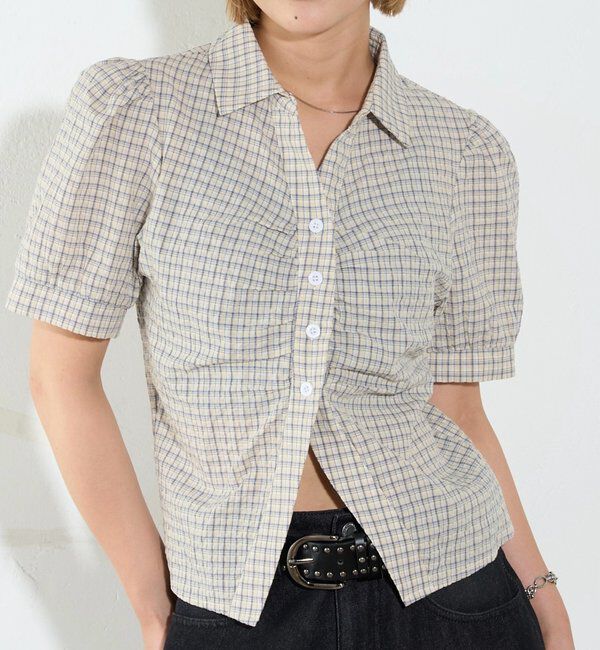  「パフスリーブギャザーブラウス」|シャツ・ブラウス|