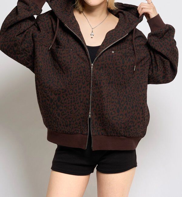  「SLASH POCKET HOODIE」|パーカー|ブラウンその他1