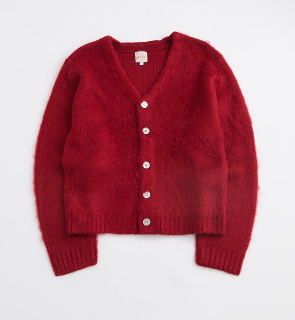  「KOOKYNモヘアライクカーディガン(無地/カモ柄)」|カーディガン|レッド
