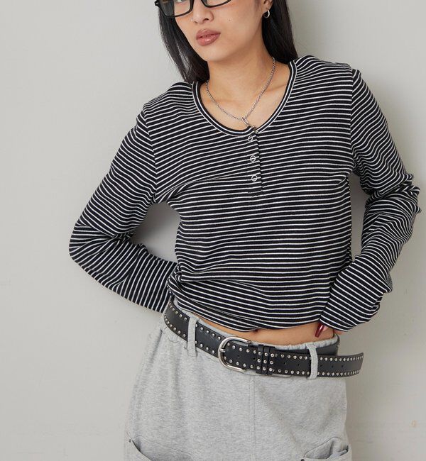  「RING DOT L/S TOPS」|Tシャツ・カットソー|ブラックその他1