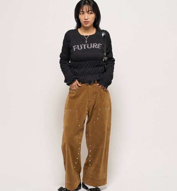  「シャーリングロゴトップス」|Tシャツ・カットソー|