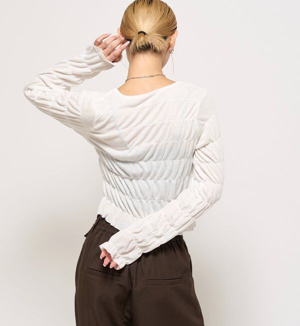  「シャーリングロゴトップス」|Tシャツ・カットソー|