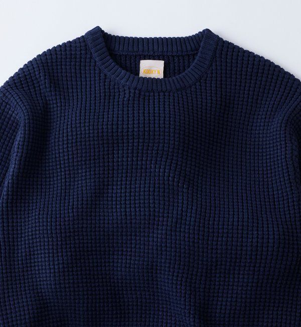  「KOOKYN ワッフル編みクルーニット」|ニット・セーター|