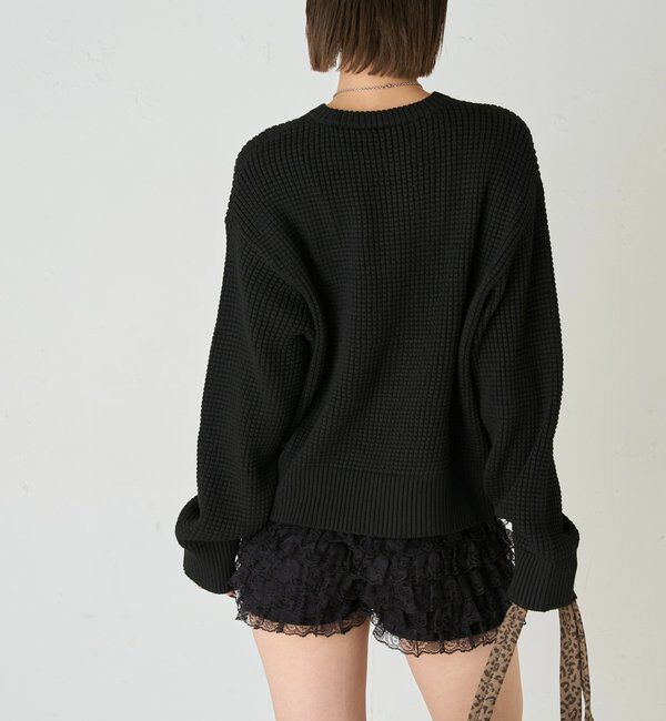  「KOOKYN ワッフル編みクルーニット」|ニット・セーター|