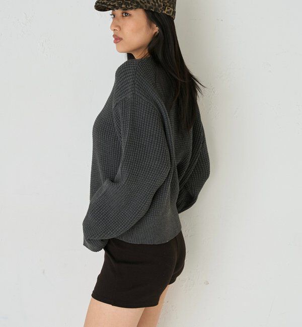  「KOOKYN ワッフル編みクルーニット」|ニット・セーター|