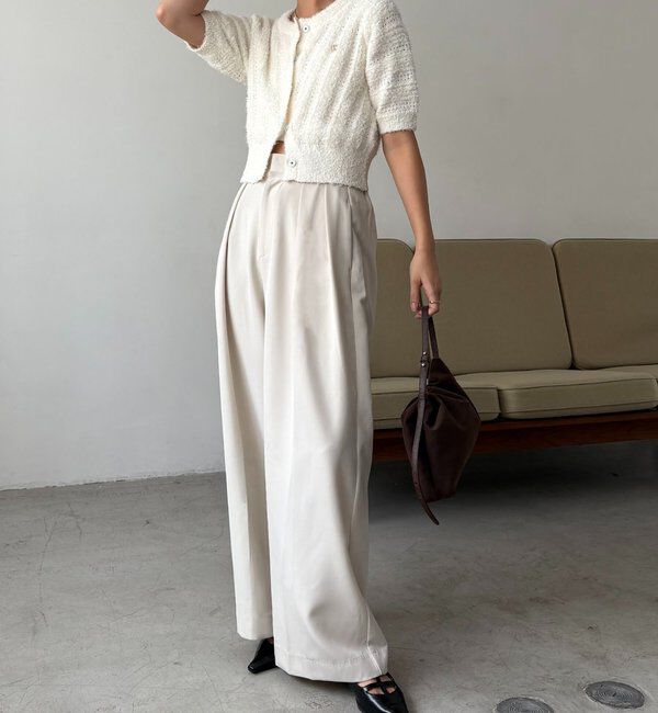  「【累計2万本突破！】【低身長・高身長サイズあり】2タックワイドパンツ」|チノ|