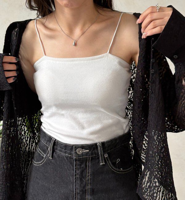  「【S・Mサイズ展開あり】1ストラップカップ付キャミ」|キャミソール|