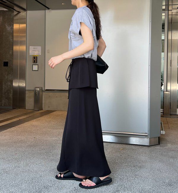  「【腰回りカバー】レイヤードマキシスカート」|スカート|