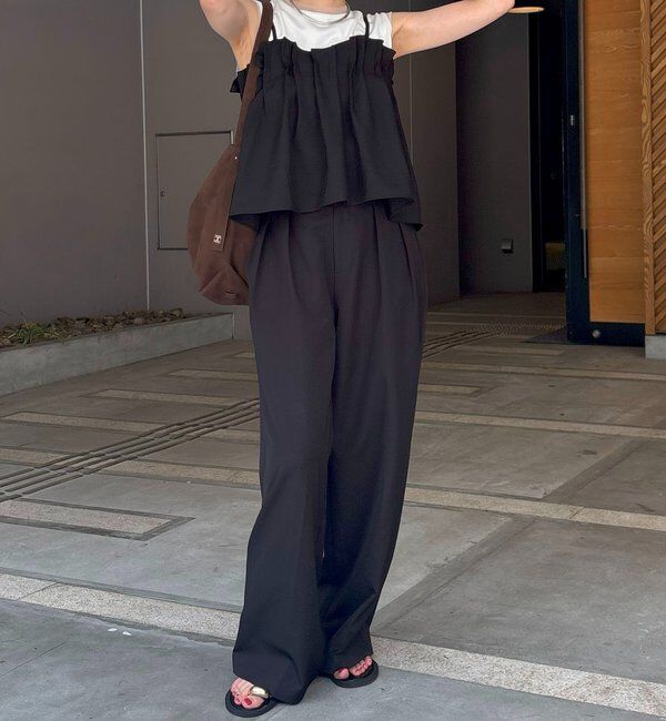  「【オールシーズン◎】タックフレアキャミ」|シャツ・ブラウス|