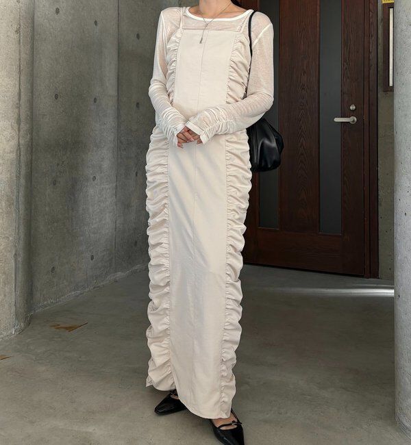  「ギャザーキャミワンピース」|ワンピース|