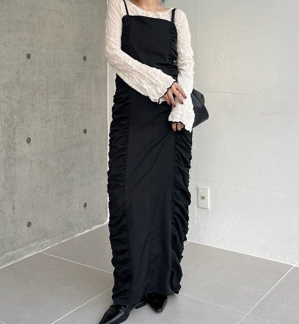  「ギャザーキャミワンピース」|ワンピース|