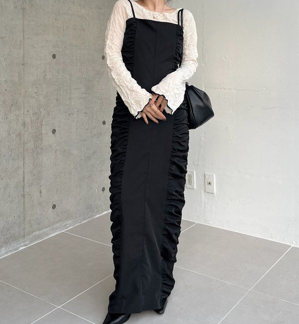  「ギャザーキャミワンピース」|ワンピース|