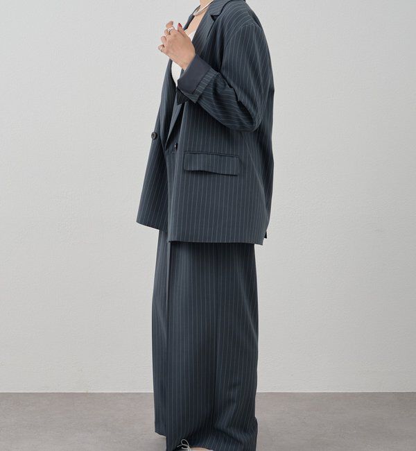  「ストライプビッグジャケット」|テーラードジャケット|