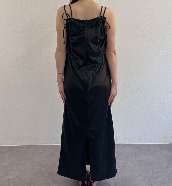  「レザーキャミワンピース」|ワンピース|