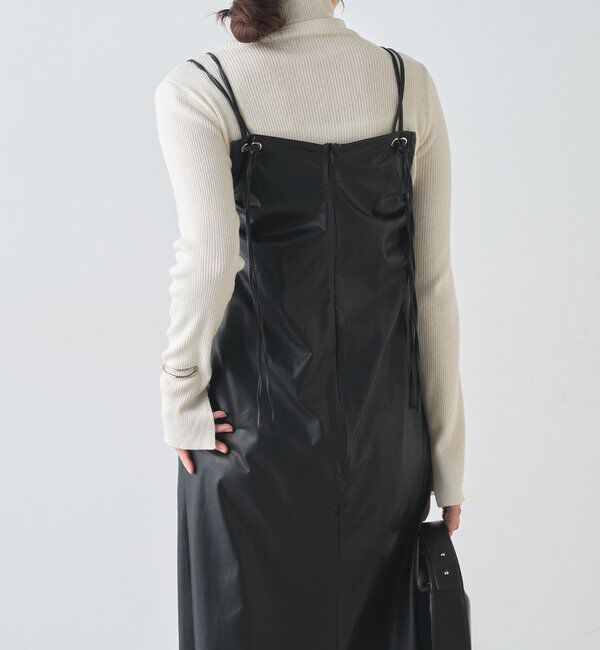  「レザーキャミワンピース」|ワンピース|
