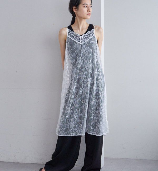  「【26SS予約】レースキャミチュニック」|チュニック|ホワイト