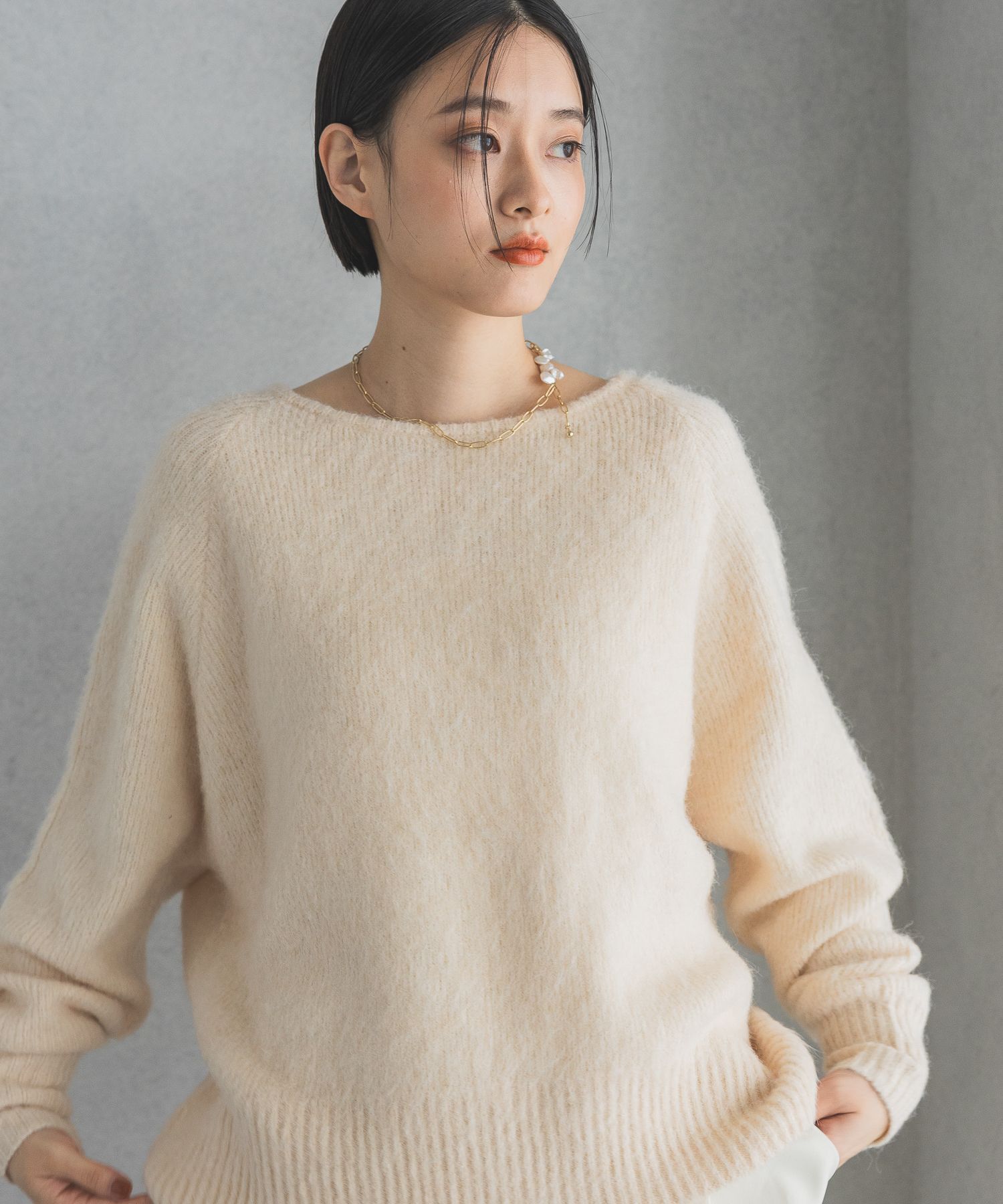 A part by 「【WEB限】シャギーニットプルオーバー」|ニット・セーター|