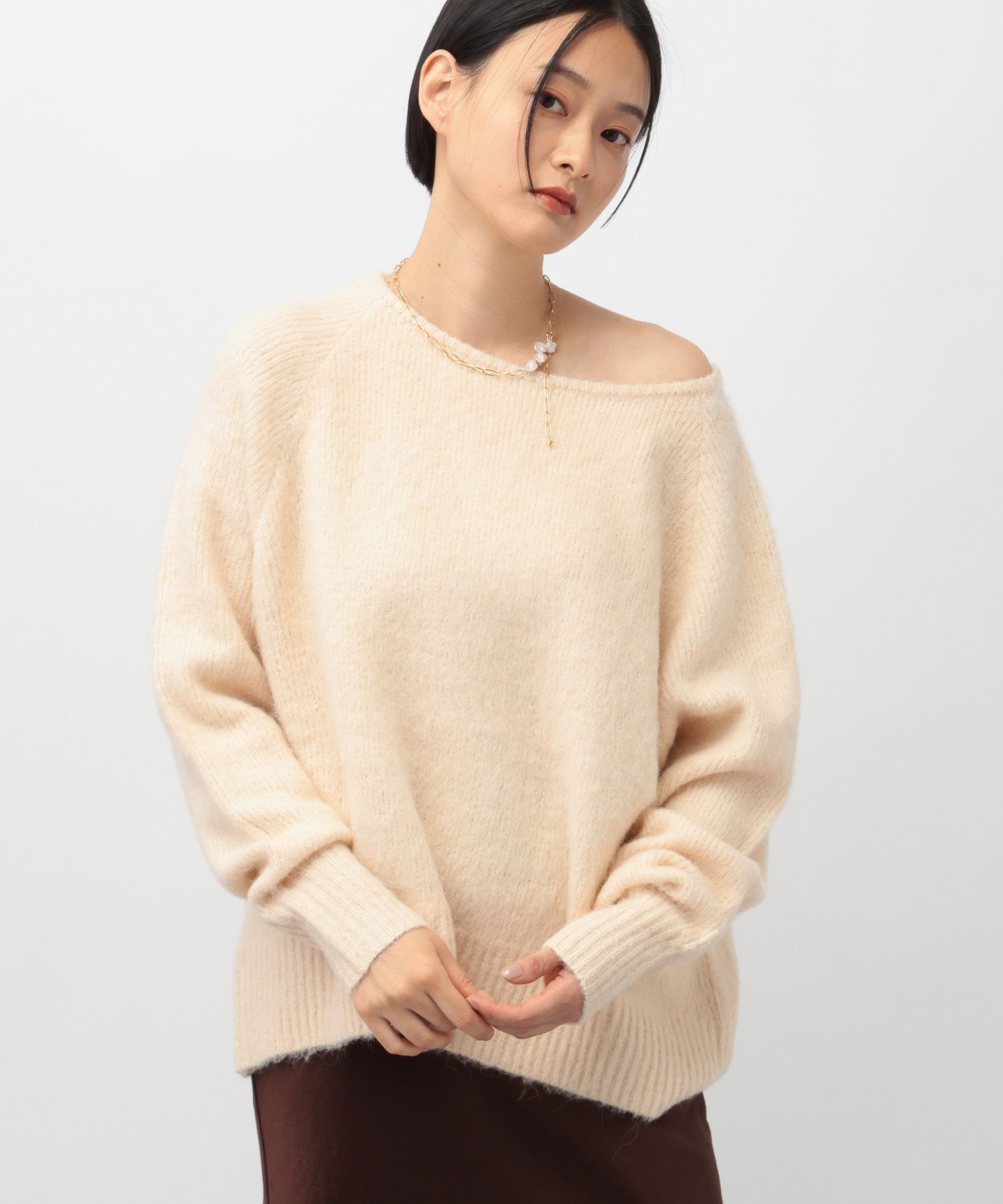 A part by 「【WEB限】シャギーニットプルオーバー」|ニット・セーター|