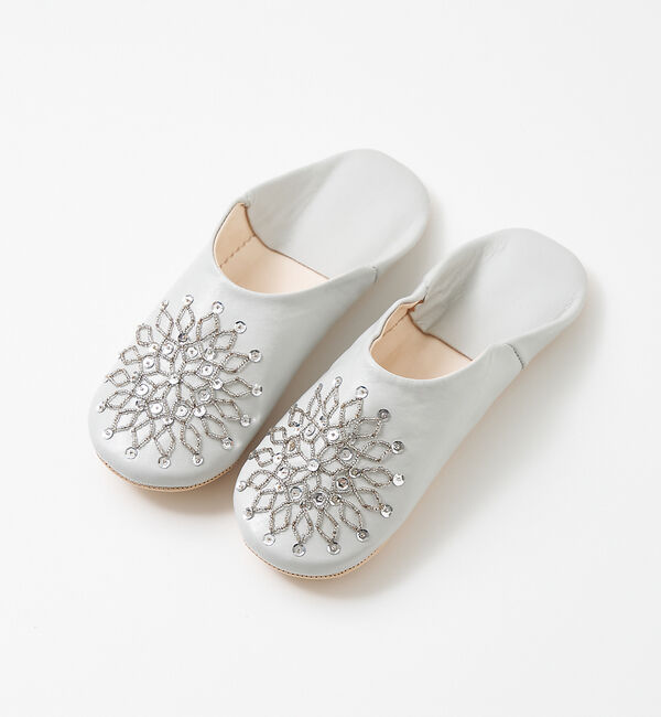 collex「ビーズバブーシュ 羊革 モロッコ製 スリッパ ルームシューズ 室内履き」|本・CD・DVD|