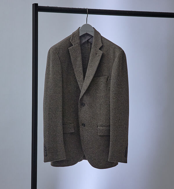 ABAHOUSE「【セットアップ対応/FLEX JACKET】ムリネ ジャージ ツイル ジャケット」|テーラードジャケット|ブラウン