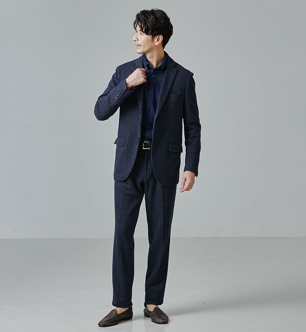 ABAHOUSE「【セットアップ対応/FLEX JACKET】ムリネ ジャージ ツイル ジャケット」|テーラードジャケット|